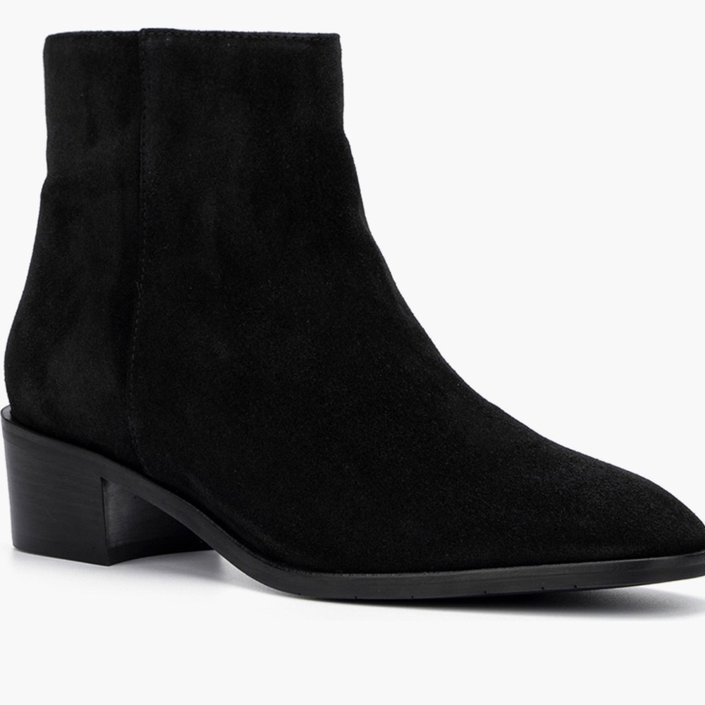 Aquatalia Reeta Luxe weatherproof black suede  booties